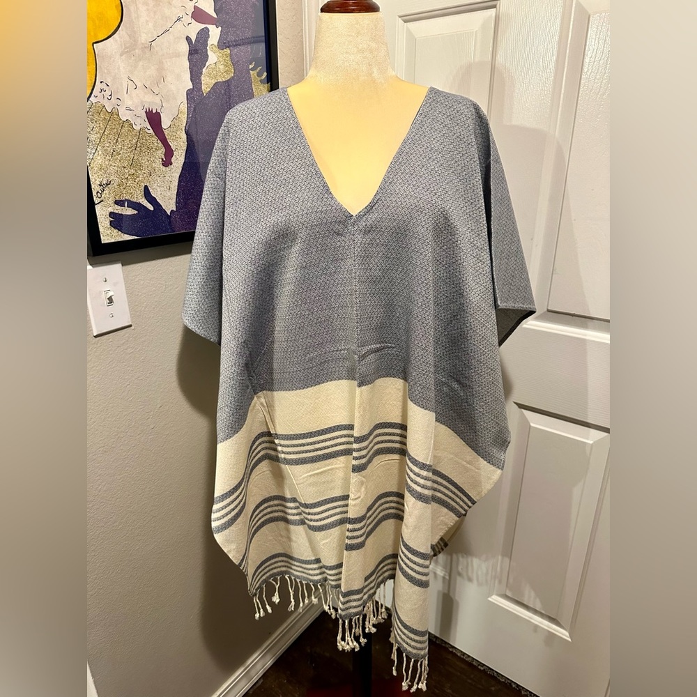 Tribe Alive Poncho Caftan Swimsuit Coverup. NWOT.